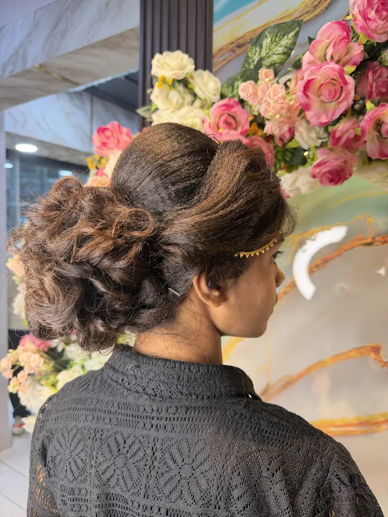 Elegant hair updo styling