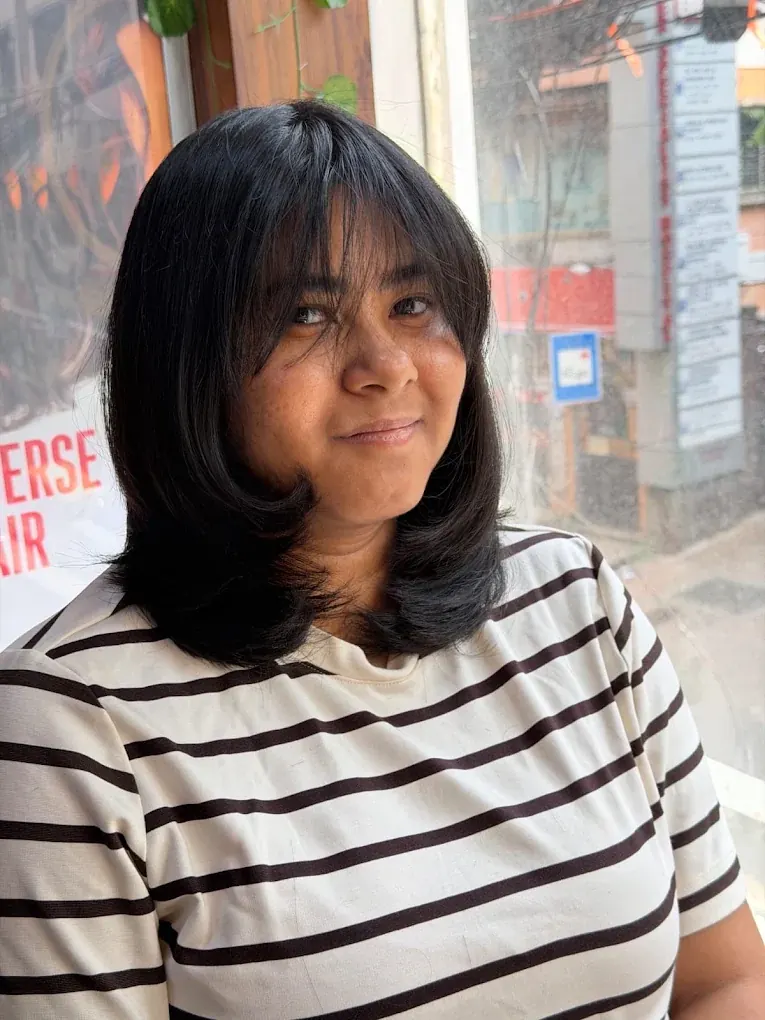 Short bob haircut styling