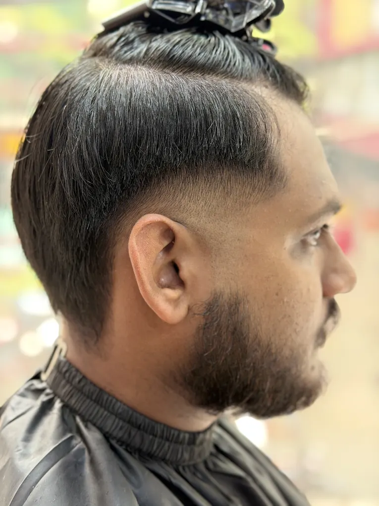 Groom haircut and styling