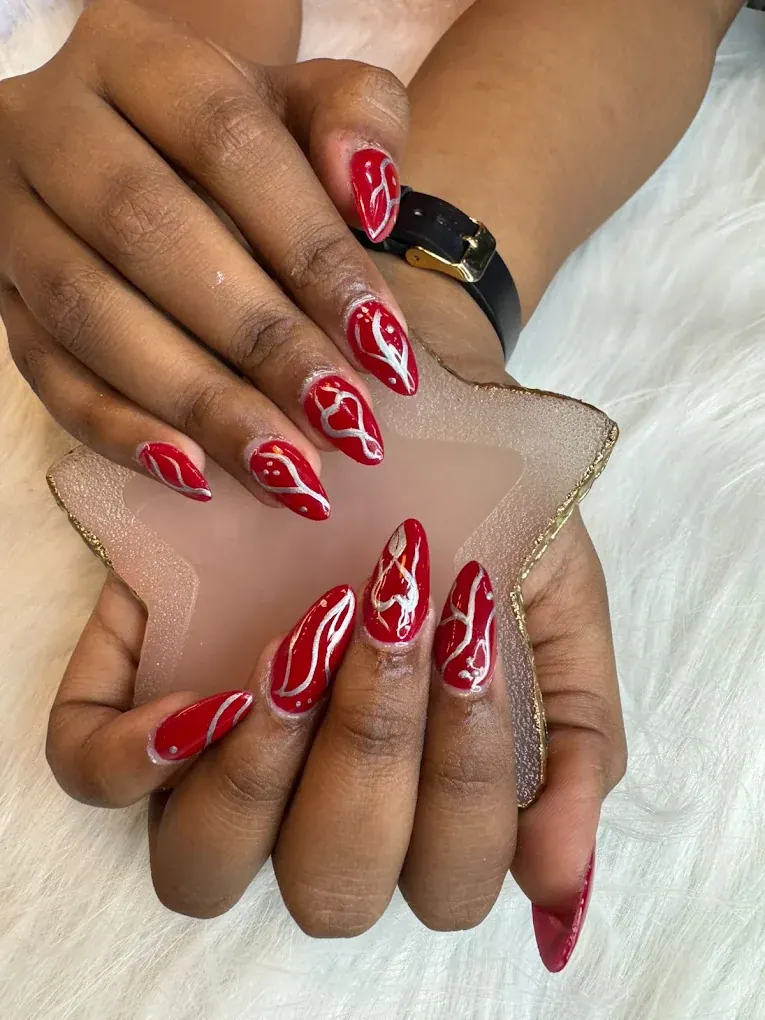 Nail art design, close-up